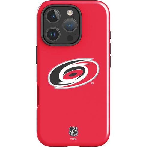 NHL Carolina Hurricanes Solid Background iPhone 16 Pro Impact Case
